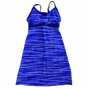 Athleta Shorebreak Purple Blue Racerback Sun Swim Dress Coverup - Size XXS